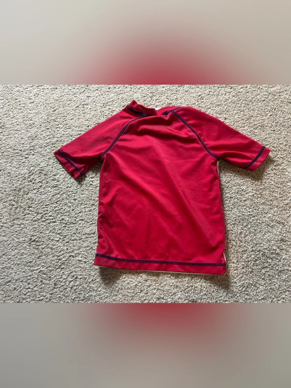 Gymboree Baby Boys Rash Guard Size 18-24 Months Red White Ahoy Matey Nautical